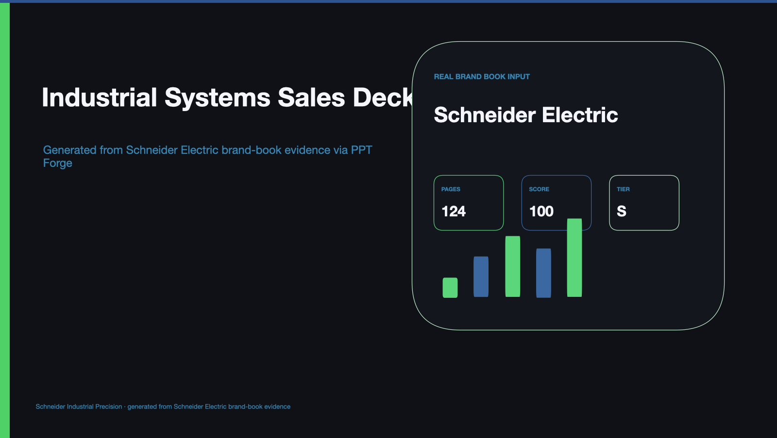 Schneider Industrial Precision real generated PPT preview